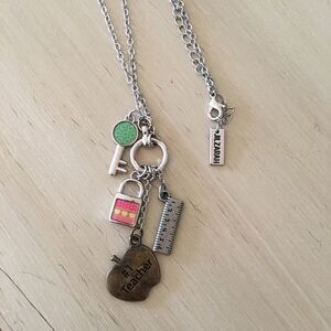 Teacher Charm Necklace by Jilzarah